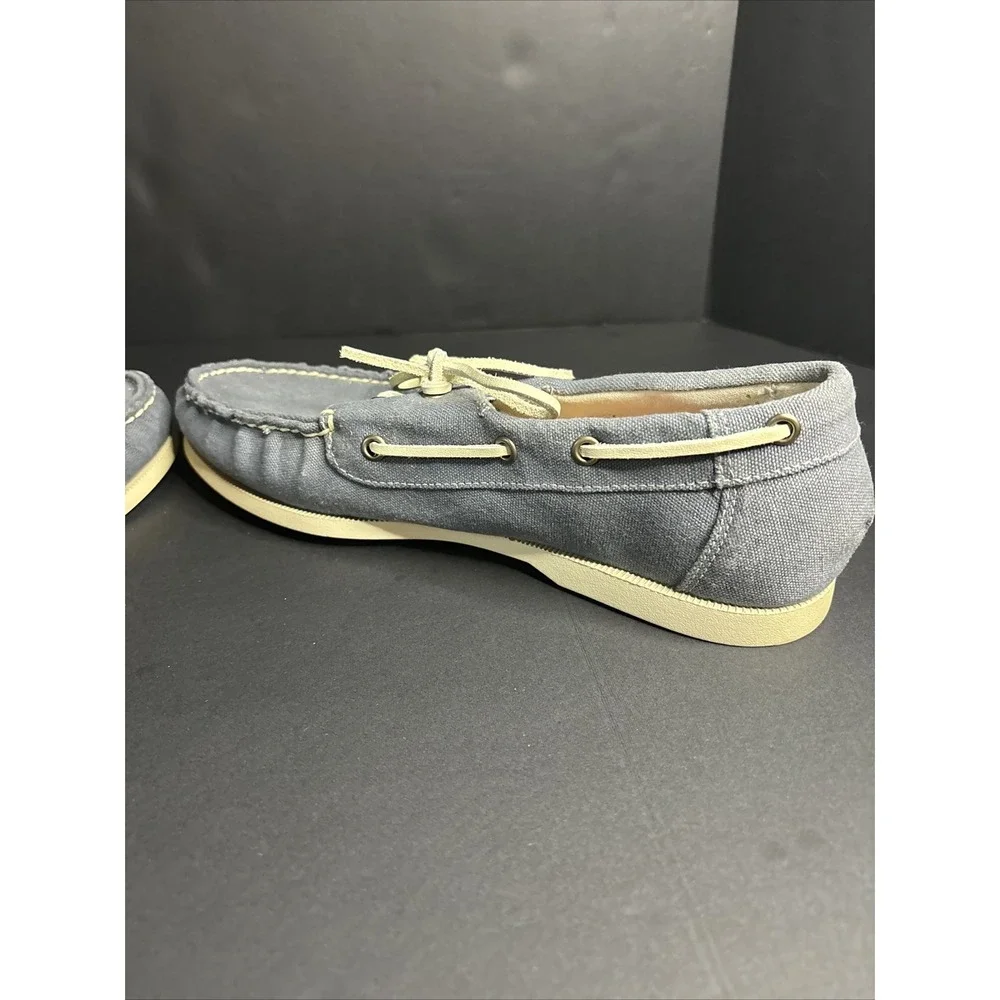 Cole Haan Dominick Boat Shoes Blue Chambray Low Top Moc Toe Loafers Sz. 9 1/2